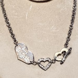 Juicy couture rhinestone and enamel necklace 18"